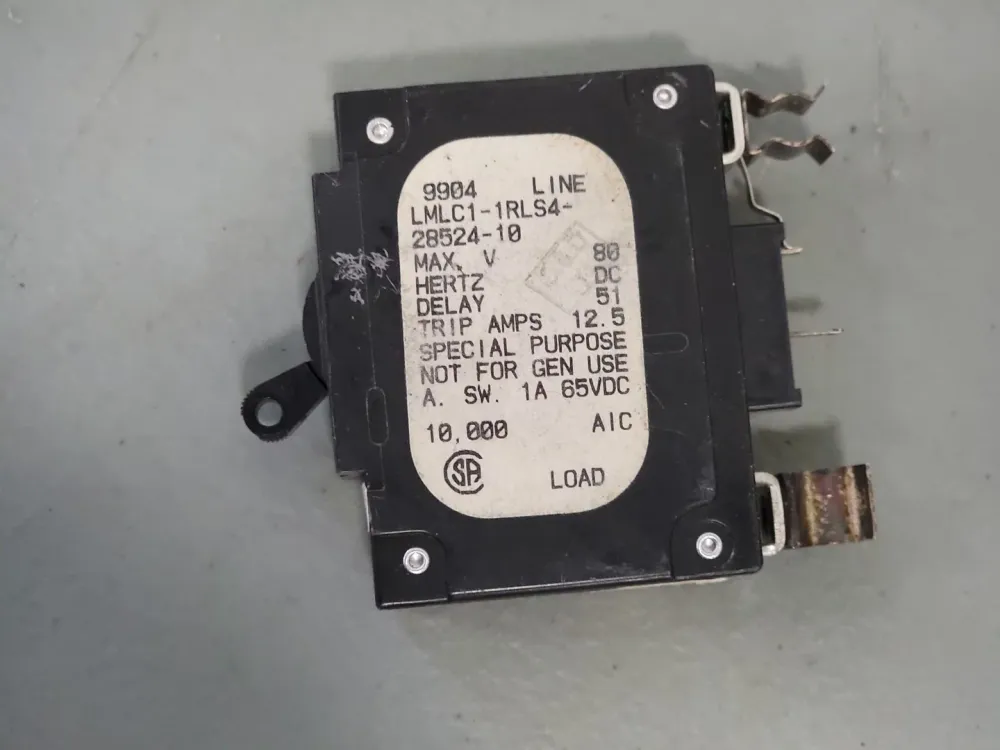 10 Amp, 1 Pole, 80 volts Circuit Breaker LMLC1-1RLS4-28524-10