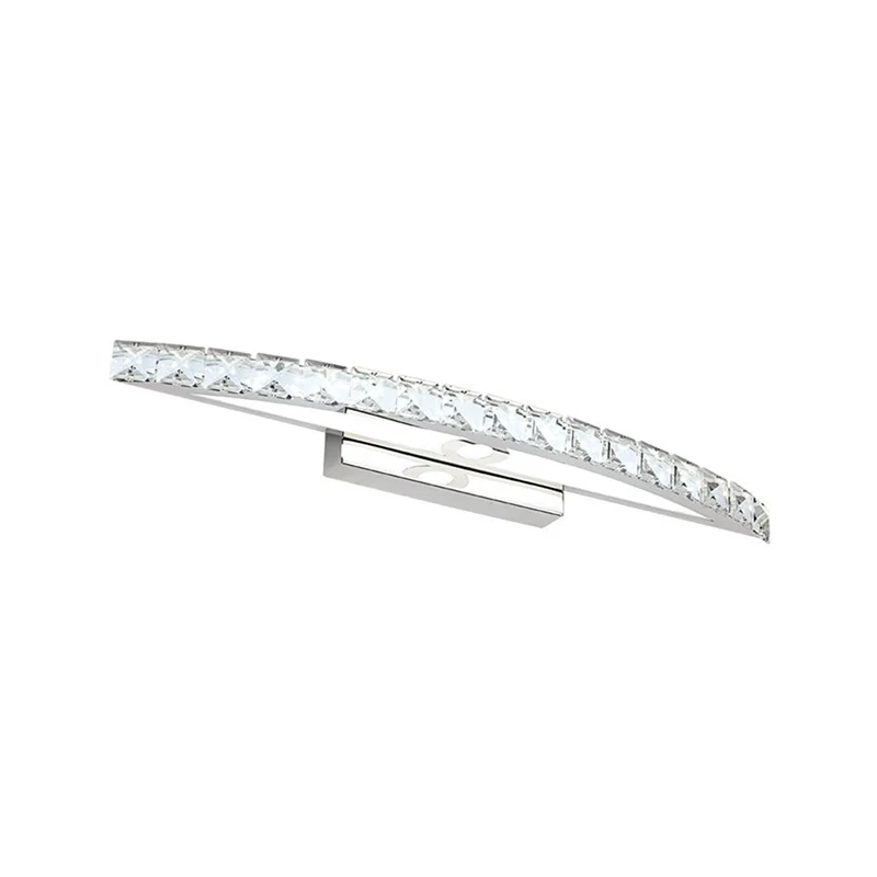 Boogvormige ijdelheid verlichting hedendaagse kristallen 1-lichts slaapkamer wandkandelaar zwak helder/champagne, 17"/21"/...