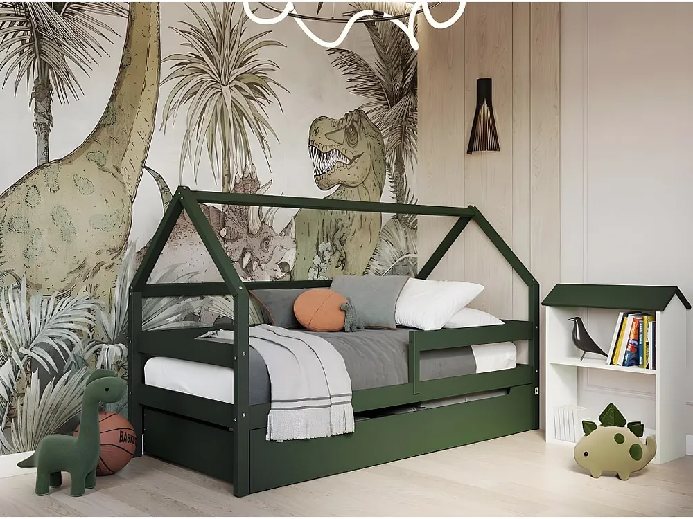 Huisbed SOLE HB005 97x211x134 Groen