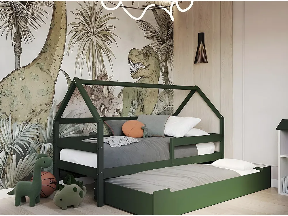 Huisbed SOLE HB005 97x211x134 Groen
