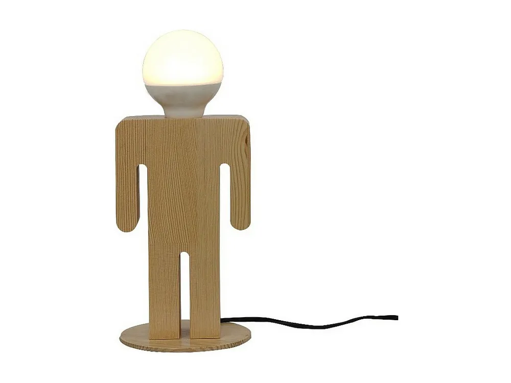 Energiezuinige LED Messina Tafellamp, Eiken, 15 x 16 x 26 cm, EPIKASA