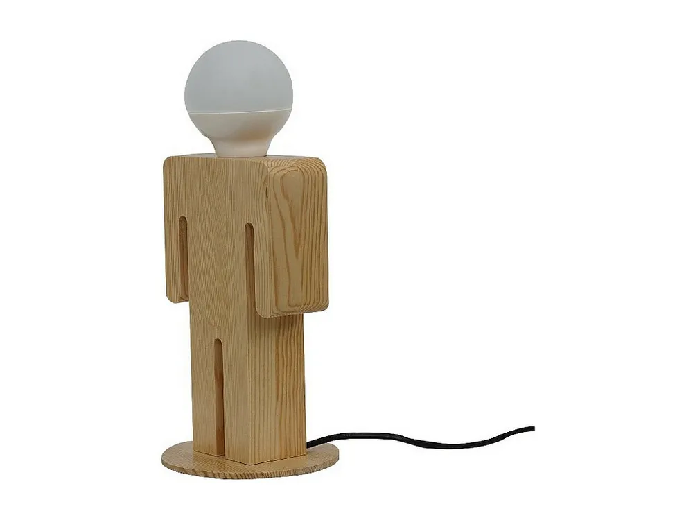 Energiezuinige LED Messina Tafellamp, Eiken, 15 x 16 x 26 cm, EPIKASA