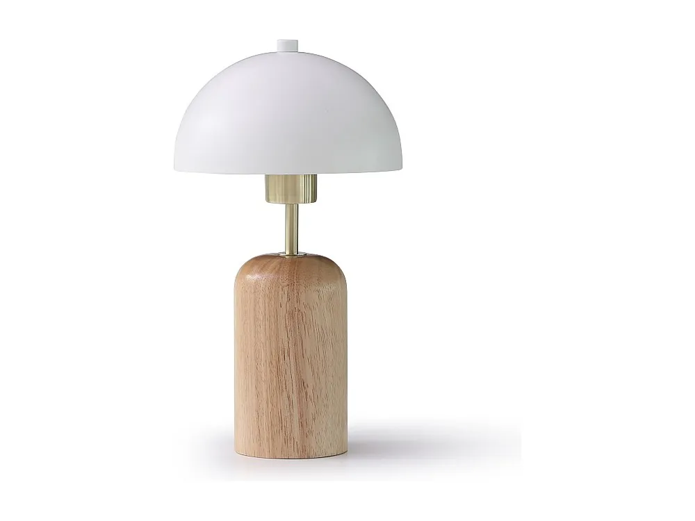 Premium Kwaliteit Lamp om te positioneren van hout en metaal - D20 x H35,5 cm - Naturel en wit - TANTA