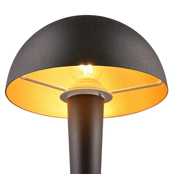 Reality Leuchten Tafellamp Canaria - Ø x h: 15 x 26,5 cm, Zwart/goud, E14 - Incl. Garantie