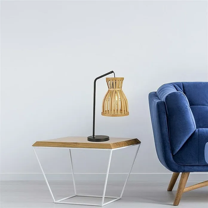 Searchlight Tafellamp Malaga Bamboe - 40 W, l x b x h: 26 x 17 x 45 cm, E14 | Snel Leverbaar