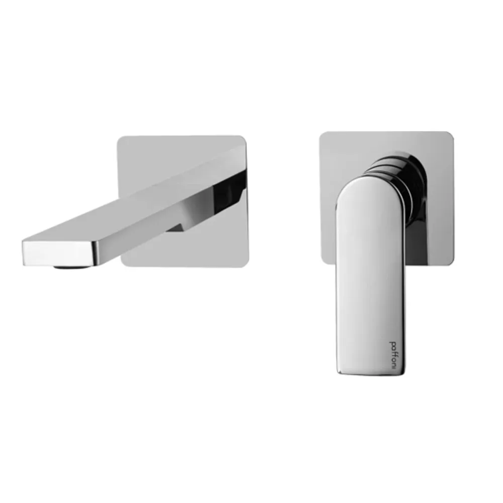 RVS Built- basin mixer Paffoni Tango 70x70 mm plates, spout and aerator