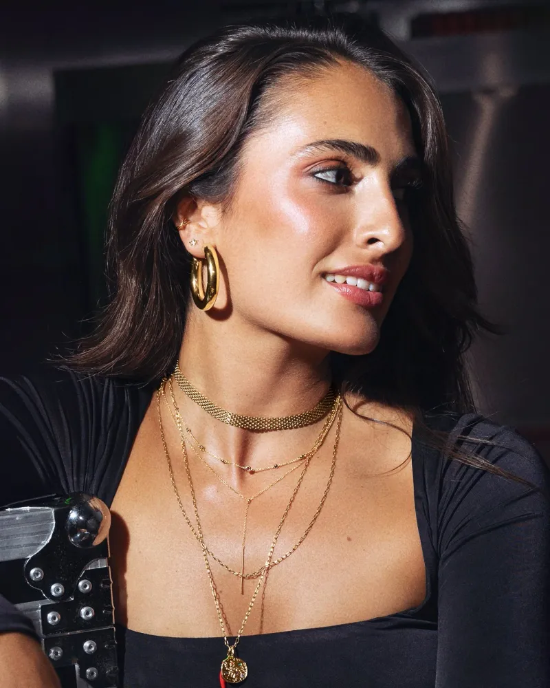 Tape Choker Steel Verguld