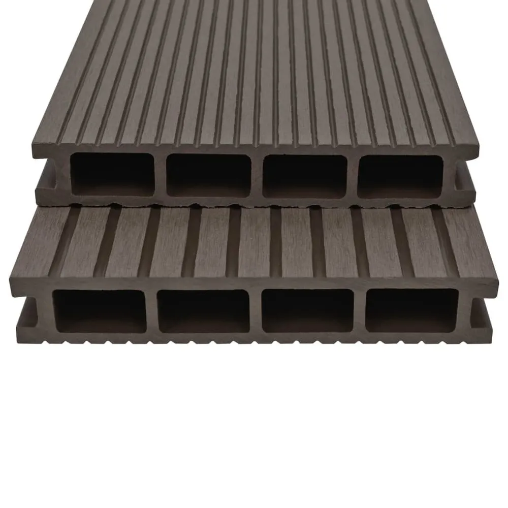 Terrasplanken HKC met accessoires 10 m² 4 m donkerbruin