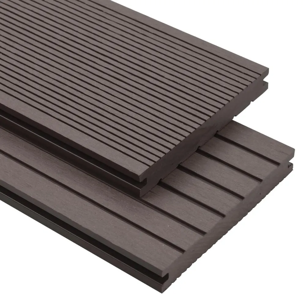 Terrasplanken met accessoires 10 m² 4 m massief HKC donkerbruin