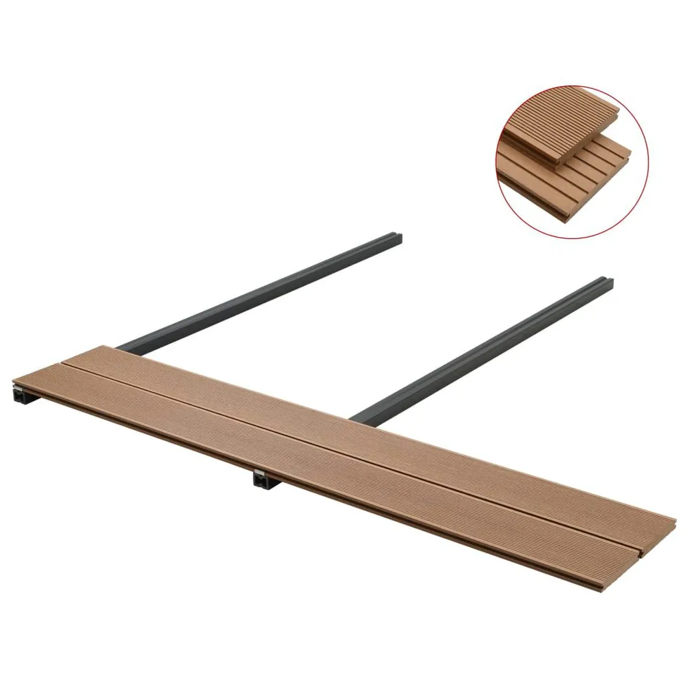 Terrasplanken met accessoires 10 m² 4 m massief HKC teakhout