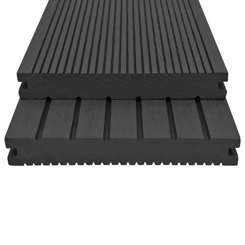 Terrasplanken met accessoires 10 m² 4 m massief HKC zwart