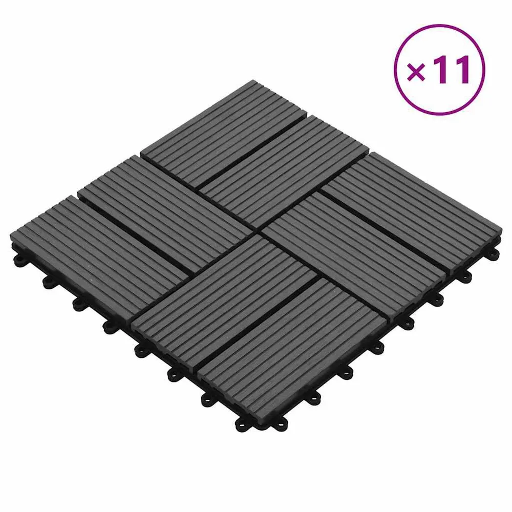 Terrastegels 30x30 cm 1 m² HKC grijs 11 st