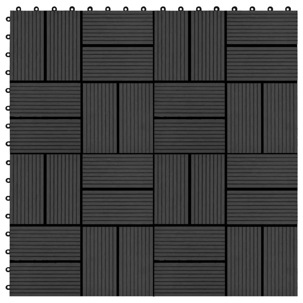 Terrastegels 30x30 cm 1 m² HKC zwart 11 st
