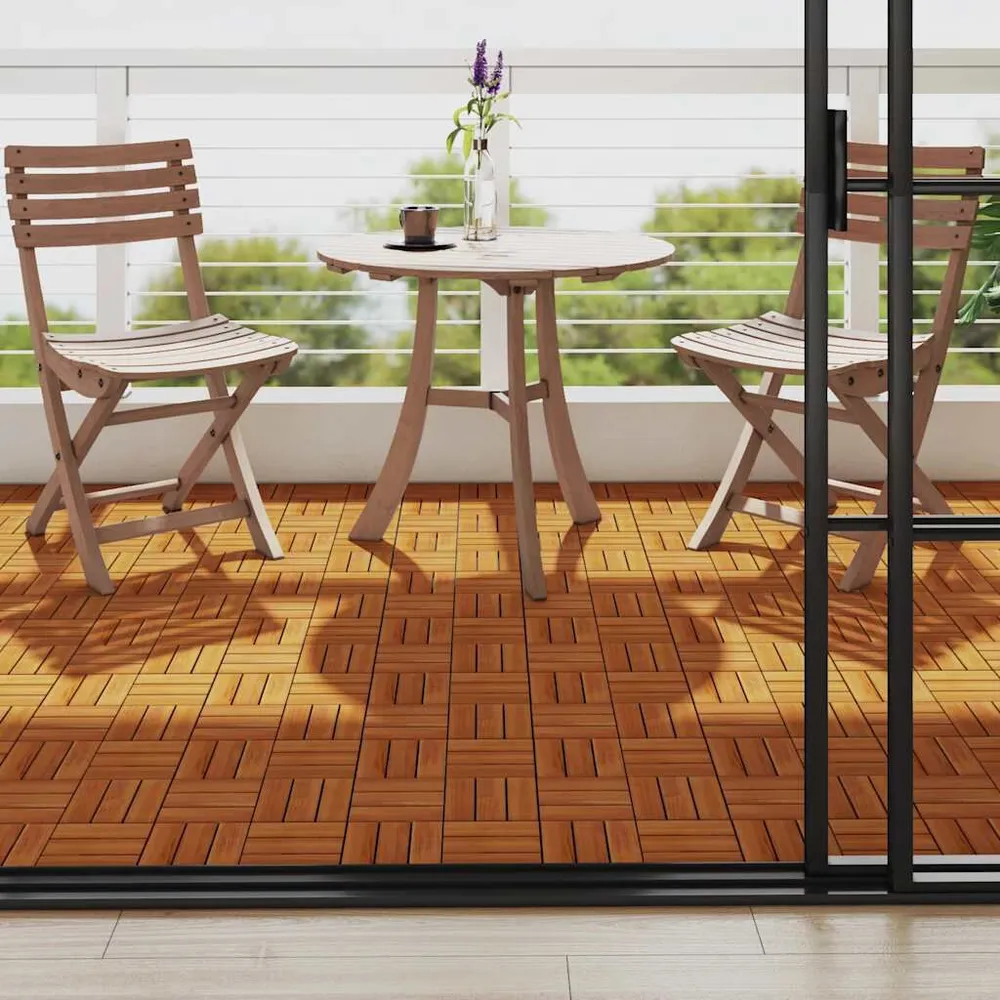 Terrastegels acaciahout 30 x 30 cm (10 stuks)