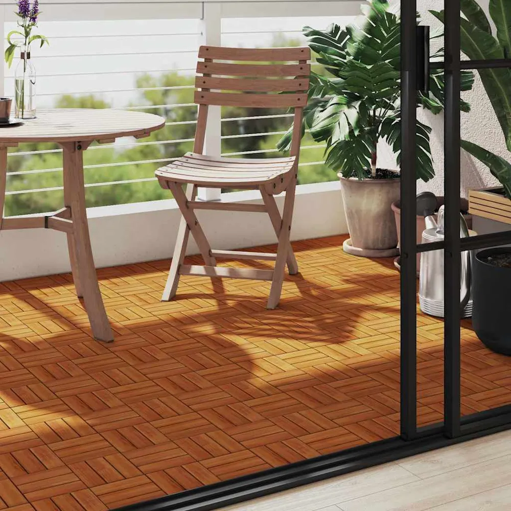 Terrastegels acaciahout 30 x 30 cm (10 stuks)