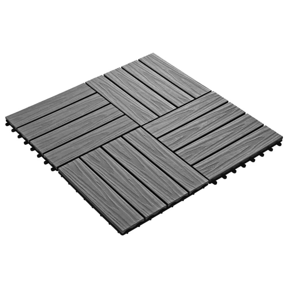 Terrastegels diep reliëf 30x30 cm 1 m² HKC grijs 11 st