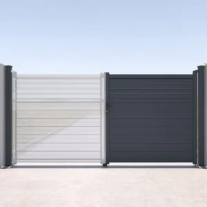 Pijler voor poort aluminium – D15 x H90 cm – Antraciet – NERETO