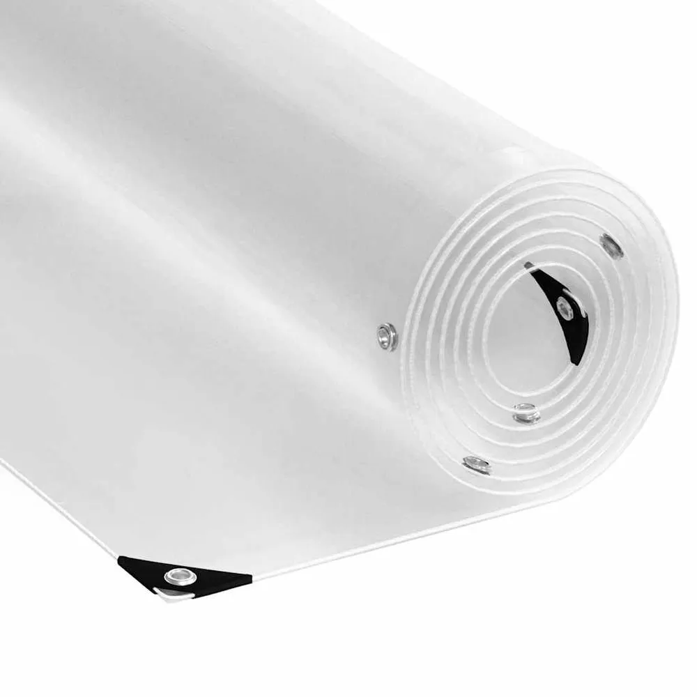 Doorzichtig zeildoek met zeilringen 1x10 m VINYL