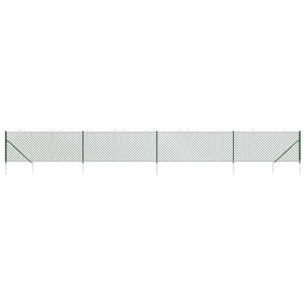 Gaashek met grondankers 0,8x10 m groen