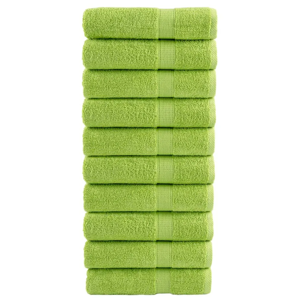 Handdoeken SOLUND 10 st 600 g/m² 50x100 cm appelgroen