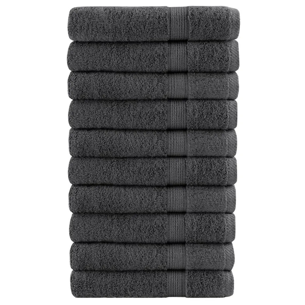 Saunadoeken SOLUND 10 st 600 g/m² 80x200 cm antracietkleur