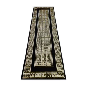Tapijt, Chodnik GLOSS contemporain 6776 86 stylowy, frame, grecki zwart / go 80x250 cm