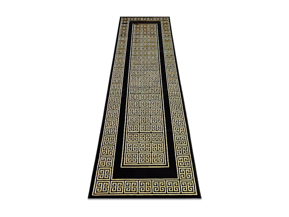 Tapijt, Chodnik GLOSS contemporain 6776 86 stylowy, frame, grecki zwart / go 80x250 cm