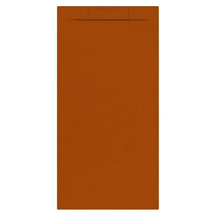 Allibert Douchevloer Luna - Beton, l x b: 160 x 80 cm, Sifon Koper Oranje