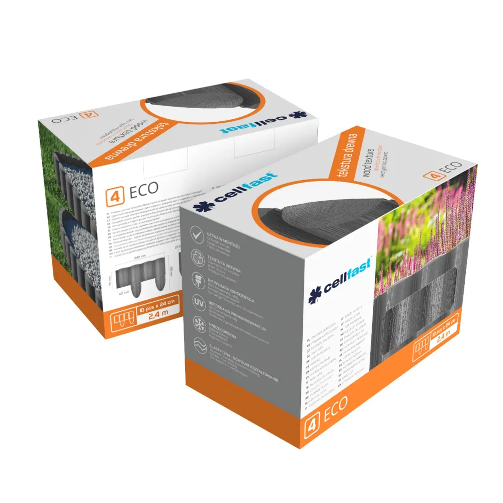 Cellfast Eco - Palissade - Tuinpalissade 2.4 m | Kunststof Met houtstructuur | Vorstbestendig Duurzaam | weerbestendig