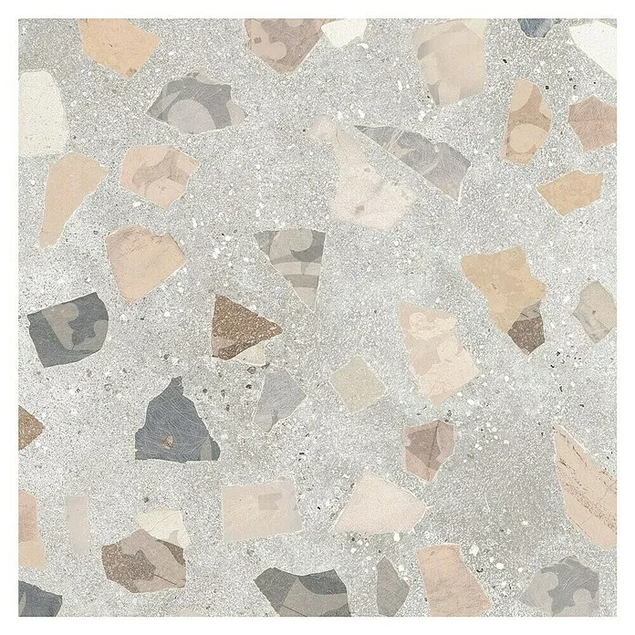 Decocer Cinca Keramische tegel Vintage grey terrazzo - 60 x 60 cm, Grijs