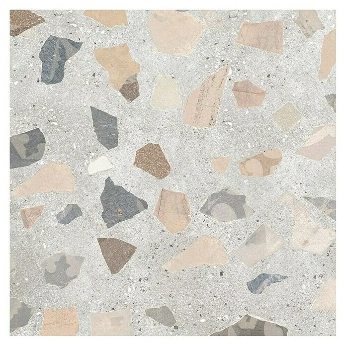 Decocer Cinca Keramische tegel Vintage grey terrazzo - 60 x 60 cm, Grijs