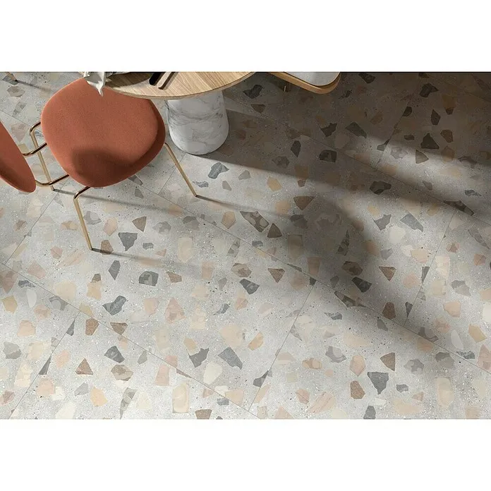 Decocer Cinca Keramische tegel Vintage grey terrazzo - 60 x 60 cm, Grijs