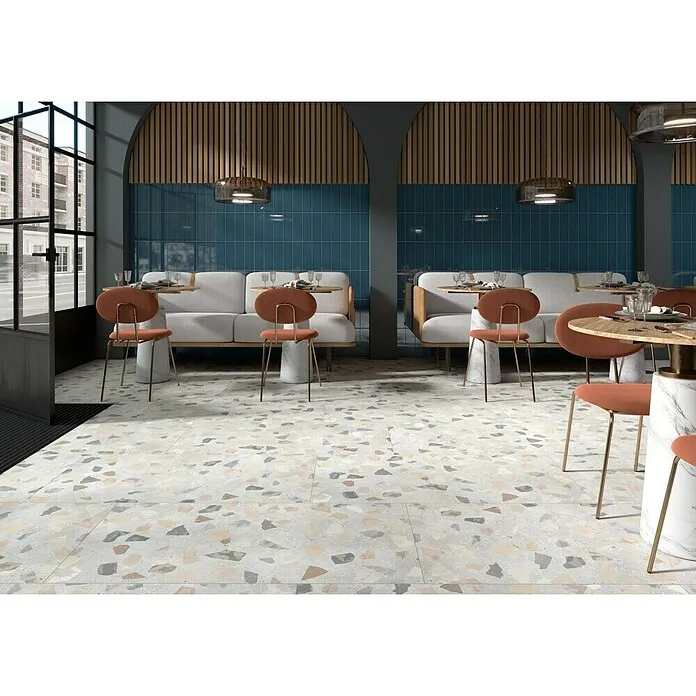 Decocer Cinca Keramische tegel Vintage grey terrazzo - 60 x 60 cm, Grijs