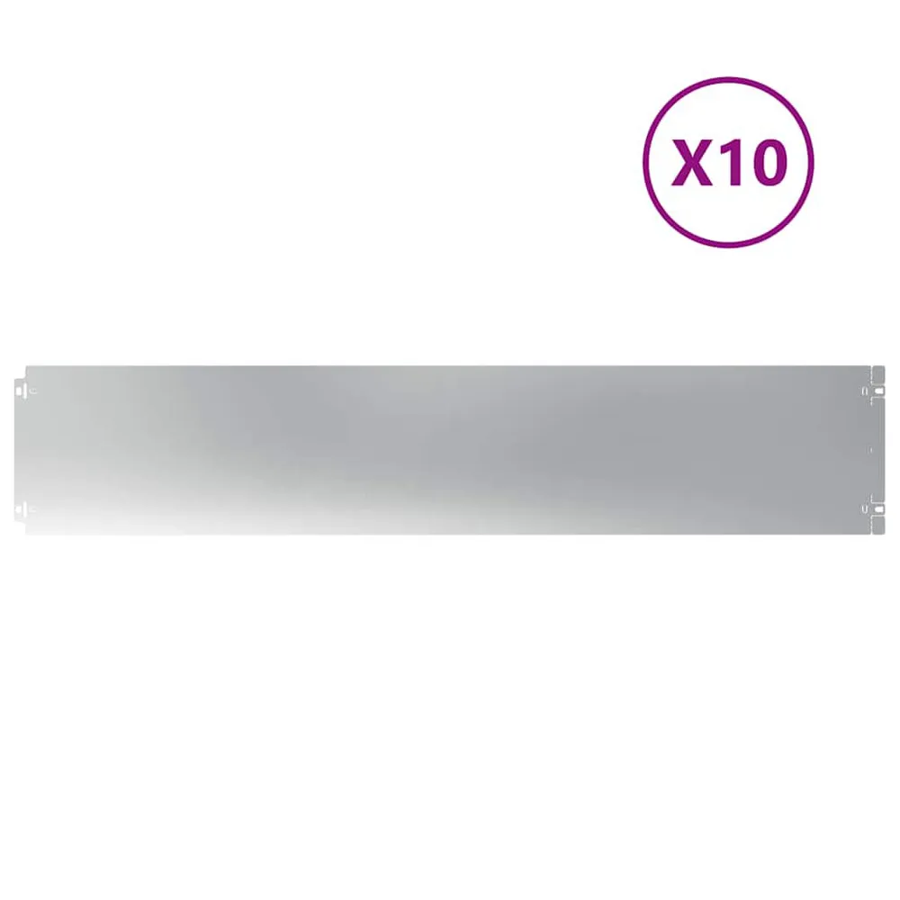 Gazonranden 10 st 20x103 cm gegalvaniseerd staal