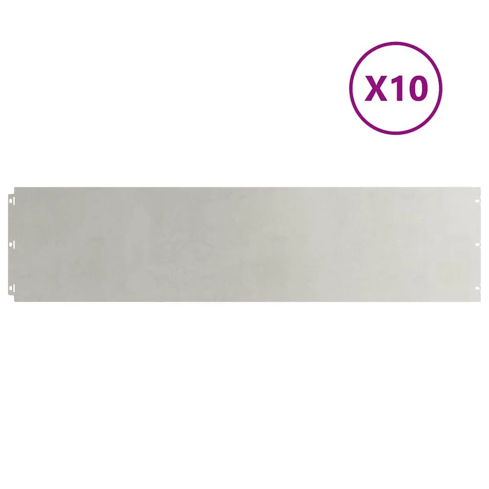 Gazonranden 10 st 25x103 cm roestvrij staal