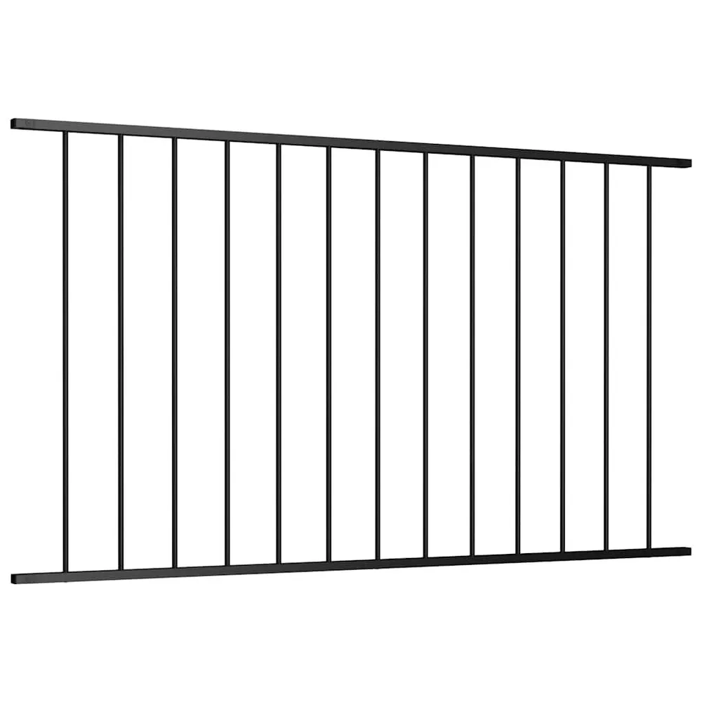 Hekpaneel 1,7x0,75 m gepoedercoat staal zwart