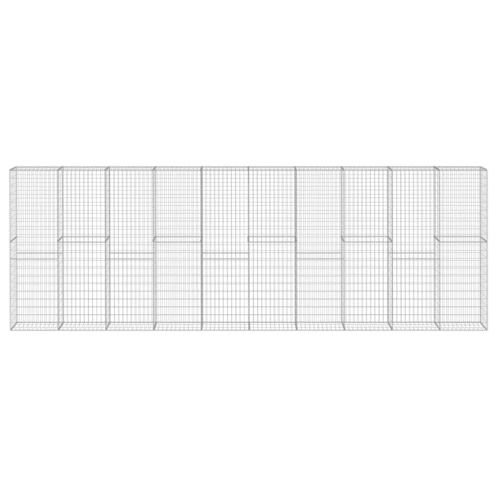 Schanskorfmuur met deksels 600x30x200 cm gegalvaniseerd staal