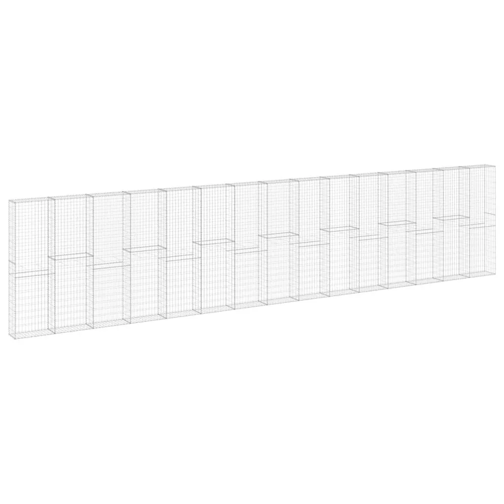Schanskorfmuur met deksels 900x30x200 cm gegalvaniseerd staal
