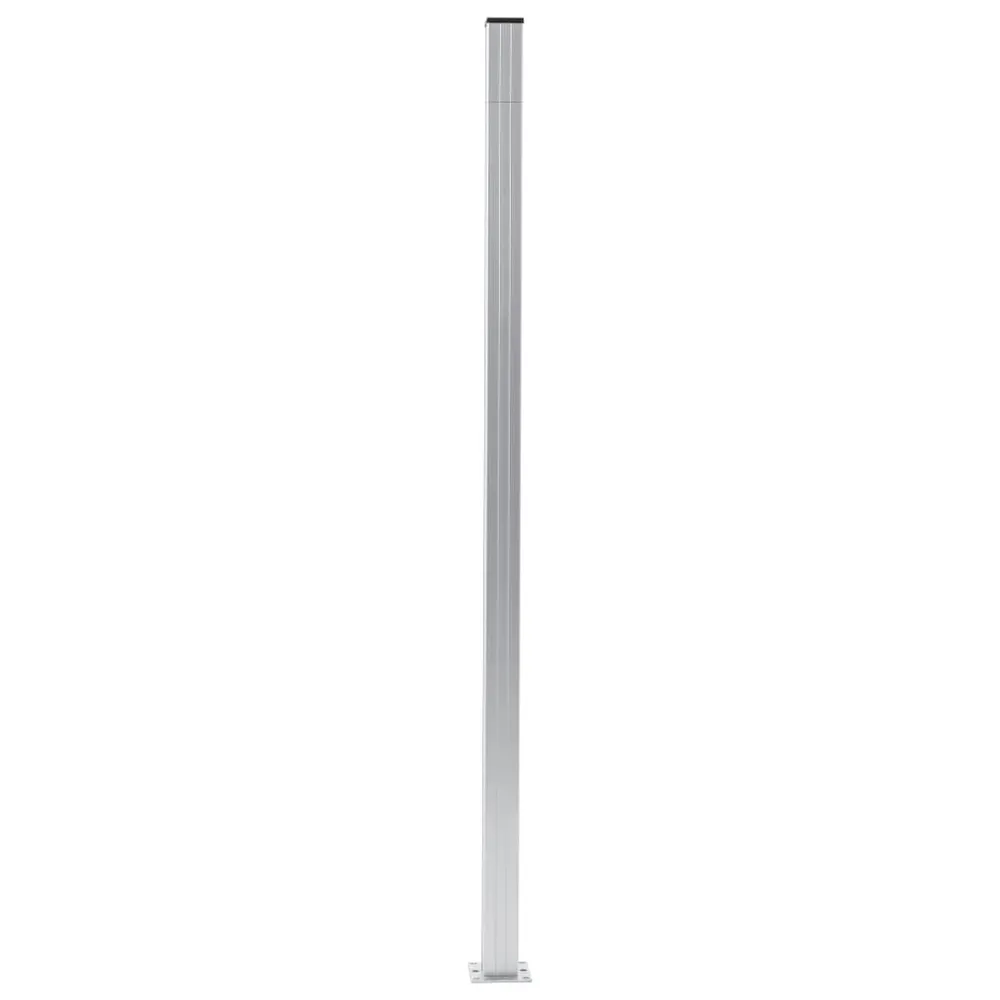 Schuttingpalen 2 st 185 cm aluminium