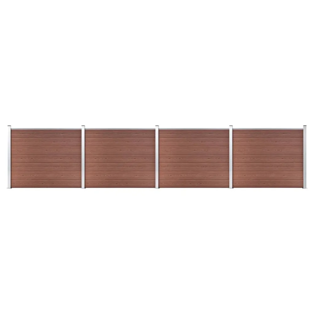 Schuttingpanelenset 699x146 cm HKC bruin