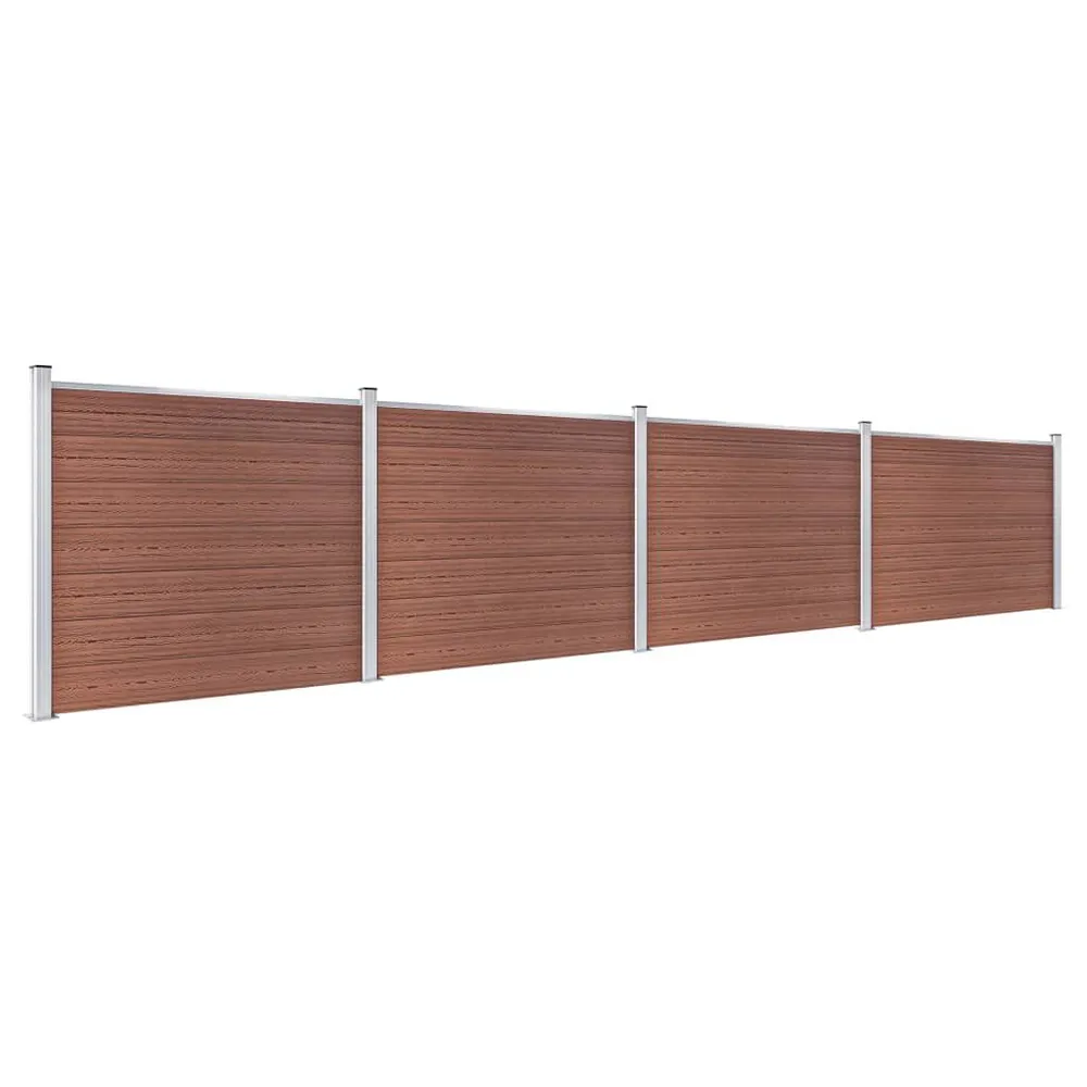 Schuttingpanelenset 699x146 cm HKC bruin