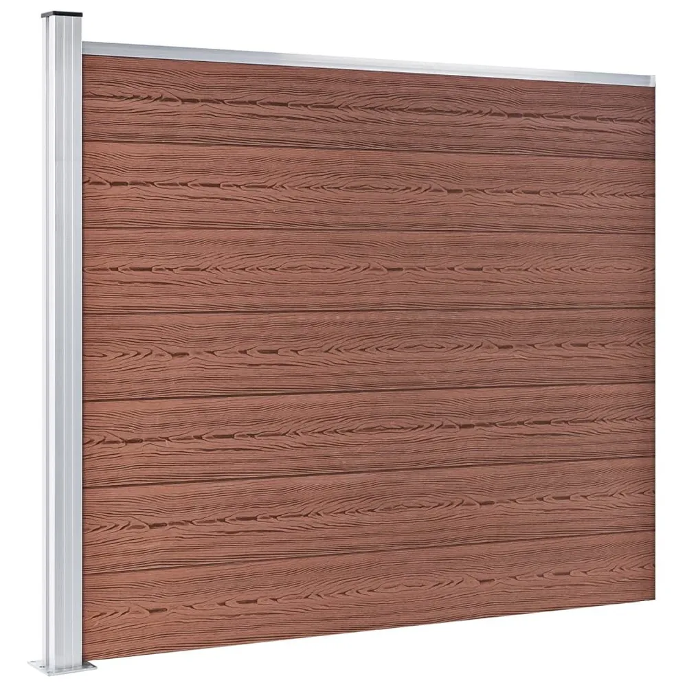 Schuttingpanelenset 699x146 cm HKC bruin