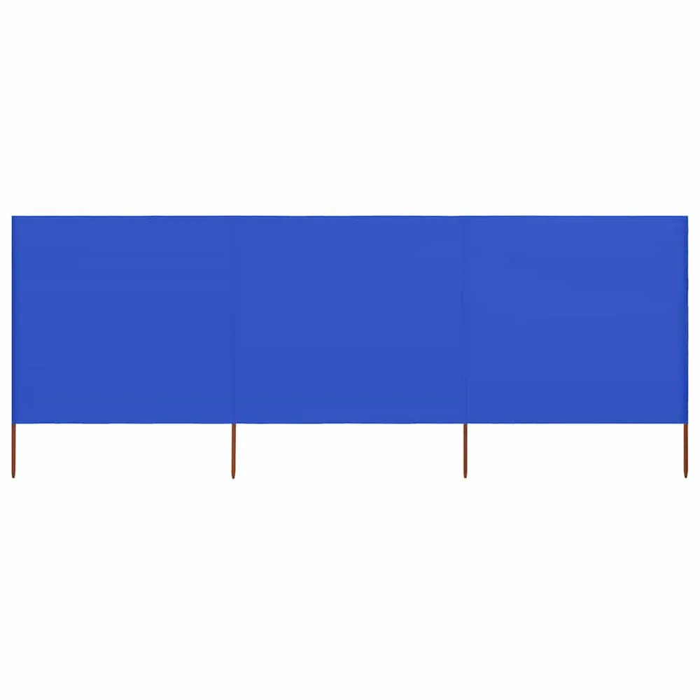 Windscherm 3-panelen 400x120 cm stof azuurblauw