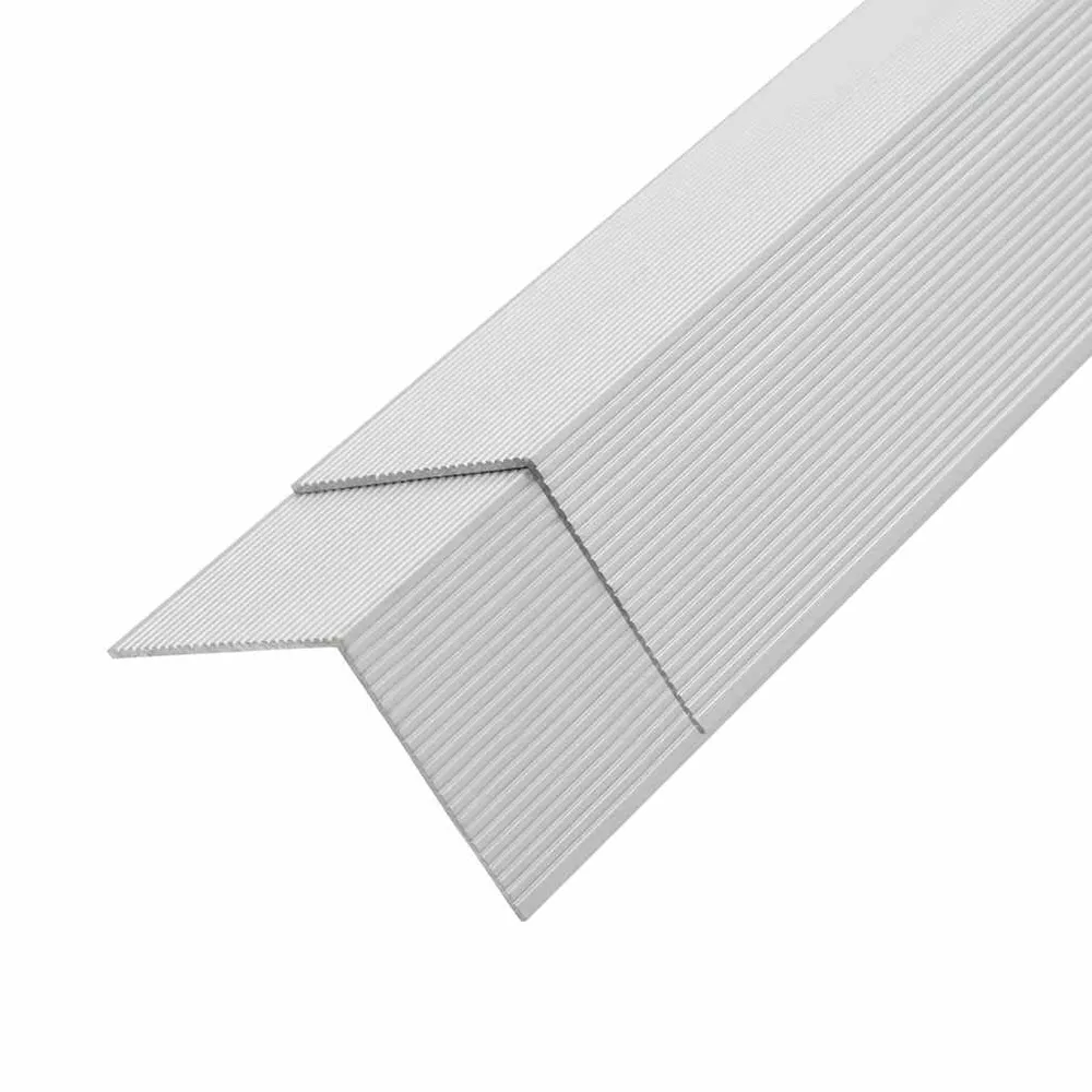 5 st Terras hoekplinten 170 cm aluminium zilverkleurig met 10 Jaar Garantie