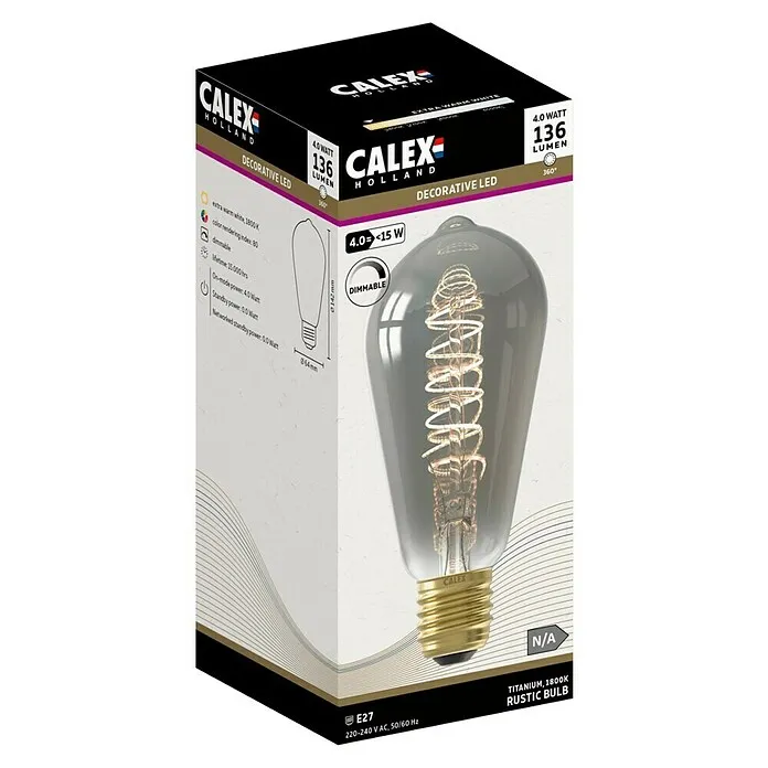 Calex Ledlichtbron ST64 Titaniumlegering - 4 W, 136 lm