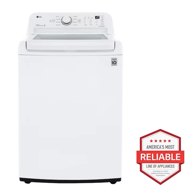 LG ColdWash 4.5-cu ft Impeller Top-Load Washer melkwit