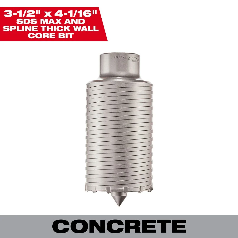 Met Laser-etsing Milwaukee Tools 3 1/2 THK WALL CORE BIT 48-20-5150