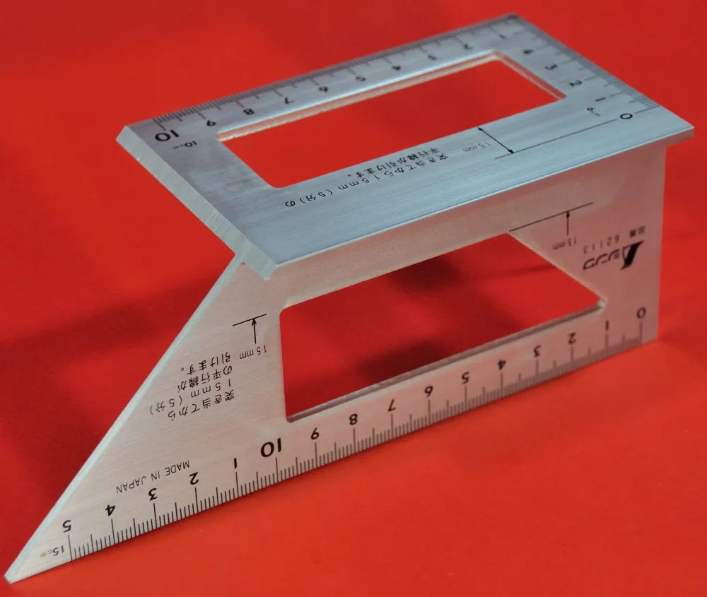 SHINWA Square Layout Miter 45 + 90 Degrees 62113