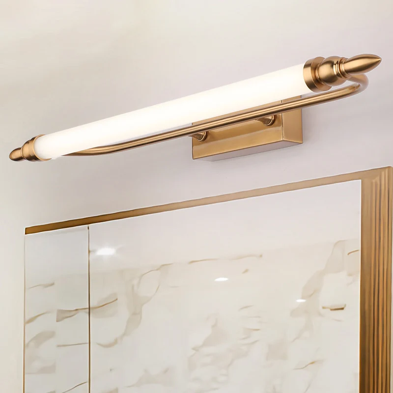Buis metalen ijdelheid wandlamp modernistische led gouden wandgemonteerde ijdelheid licht natuurlijk licht, 21,5"/25,5"/29...