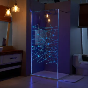Douchewand TECLA met led-verlichting - 120 x 200 cm
